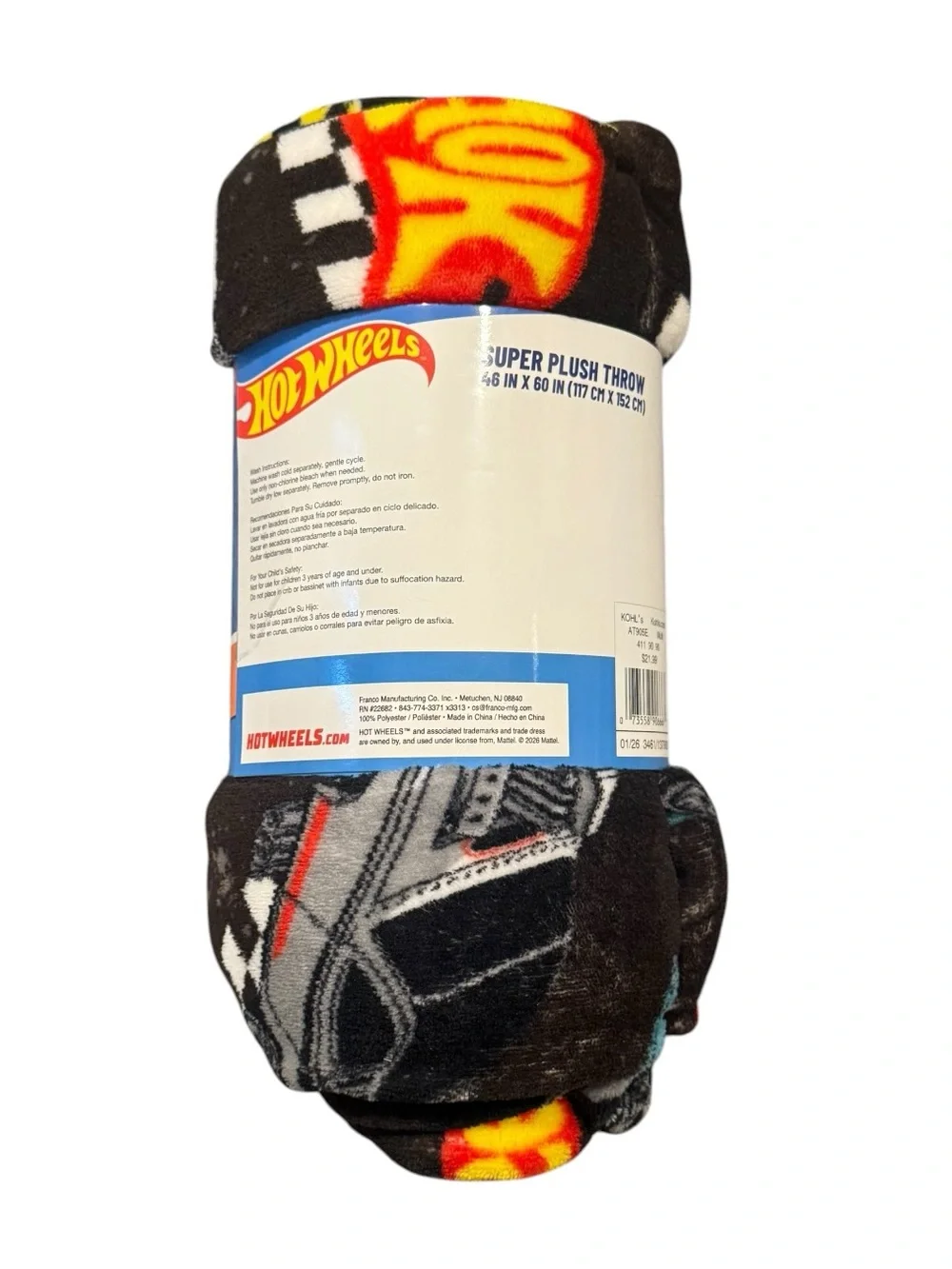 Hot Wheels Winning Pace Throw Blanket Fall